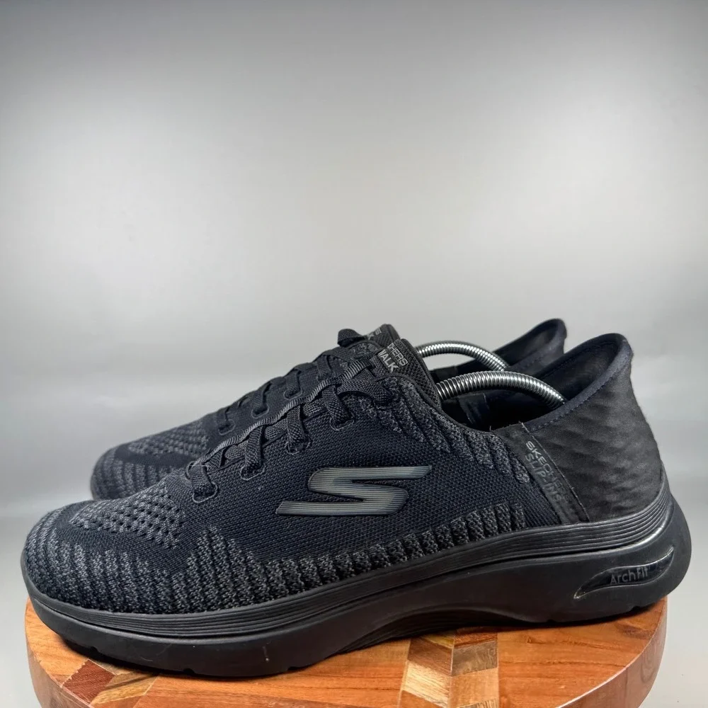 Skechers Mens GO WALK Arch Fit Hands Free Slip-ins Black 216601 Sneaker US 12